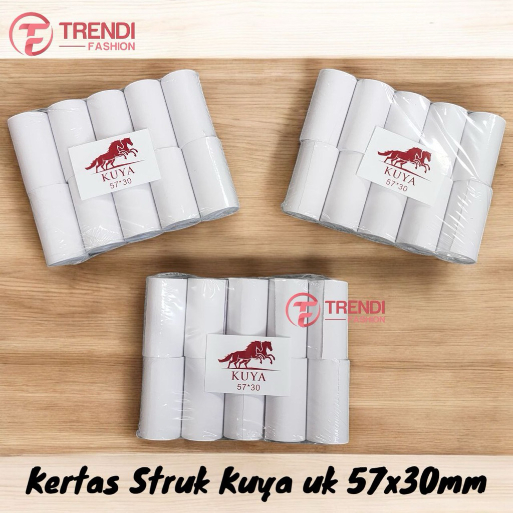 

Kertas Thermal Kertas Struk Kuya Polos Paper Roll Uk 57 x 30mm