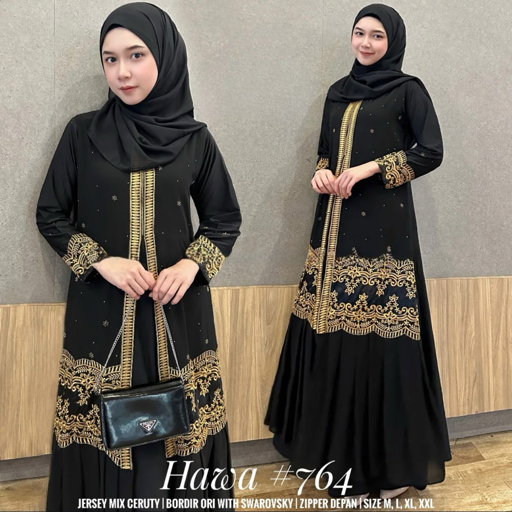 GAMIS ABAYA TURKEY BUSUI BORDIR FANYA REMPEL WARNA TERBARU