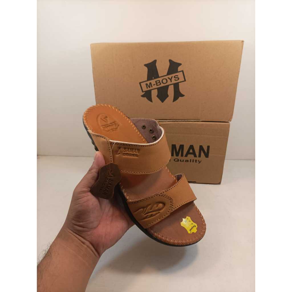 sandal kulit asli bahan kulit sapi