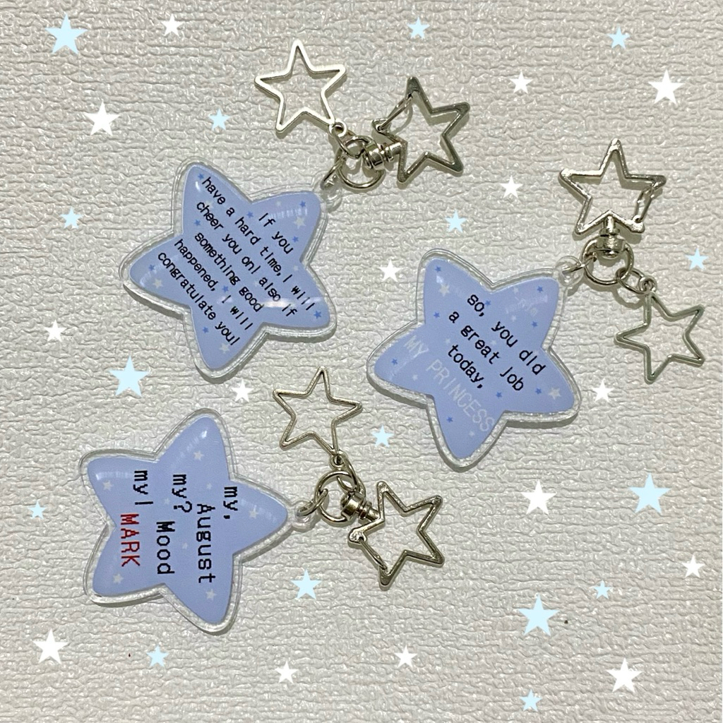 [READY STOCK] JAEMIN-MARK STAR KEYCHAIN GANTUNGAN KUNCI NCT DREAM