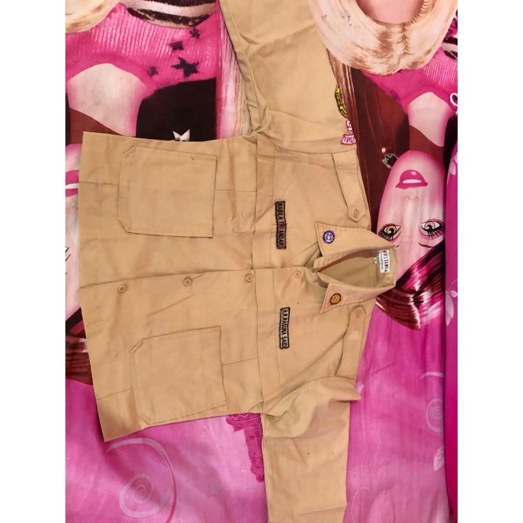 baju Pramuka crop wanita lengan panjang
