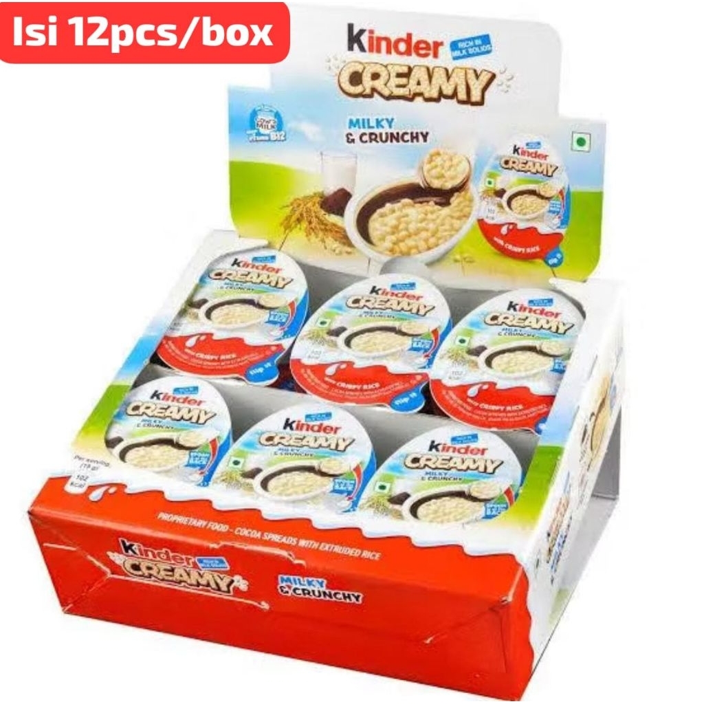 

Kinder Joy Creamy Milk and Crunchy 19gr Box Isi 12pcs