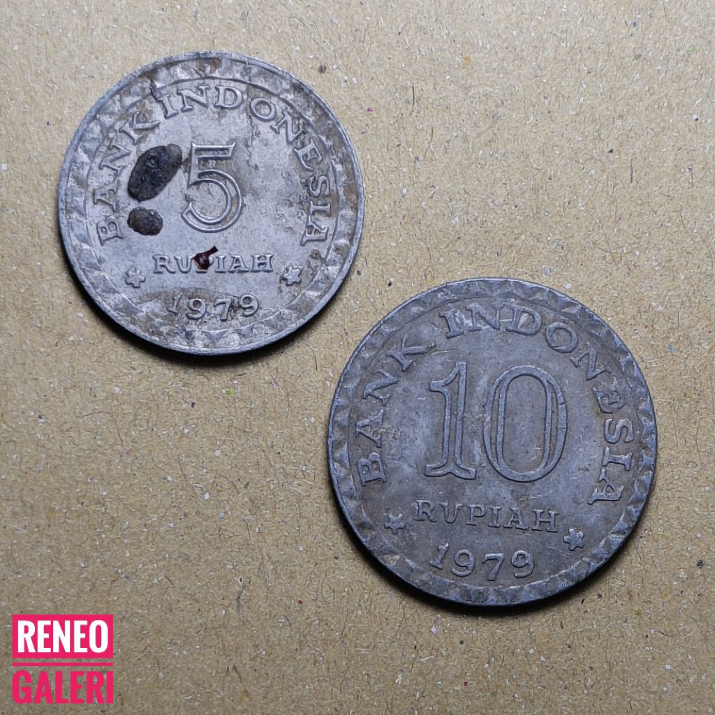 Paket Lengkap Tahun 1979 set koleksi koin Kuno uang logam Indonesia asli original