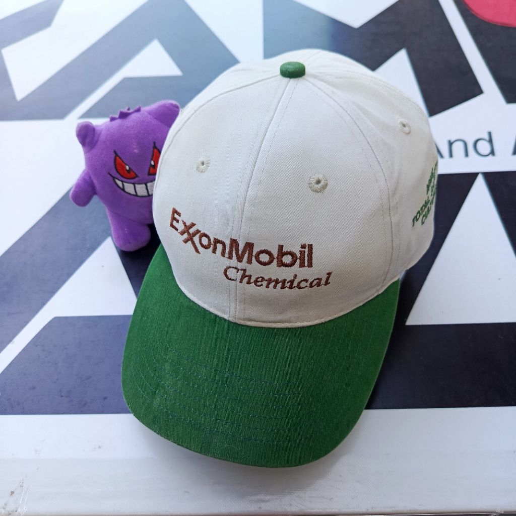 TOPI CASUAL CAP TWO TONE DAD HAT EXXON MOBIL by PACIFIC scnd