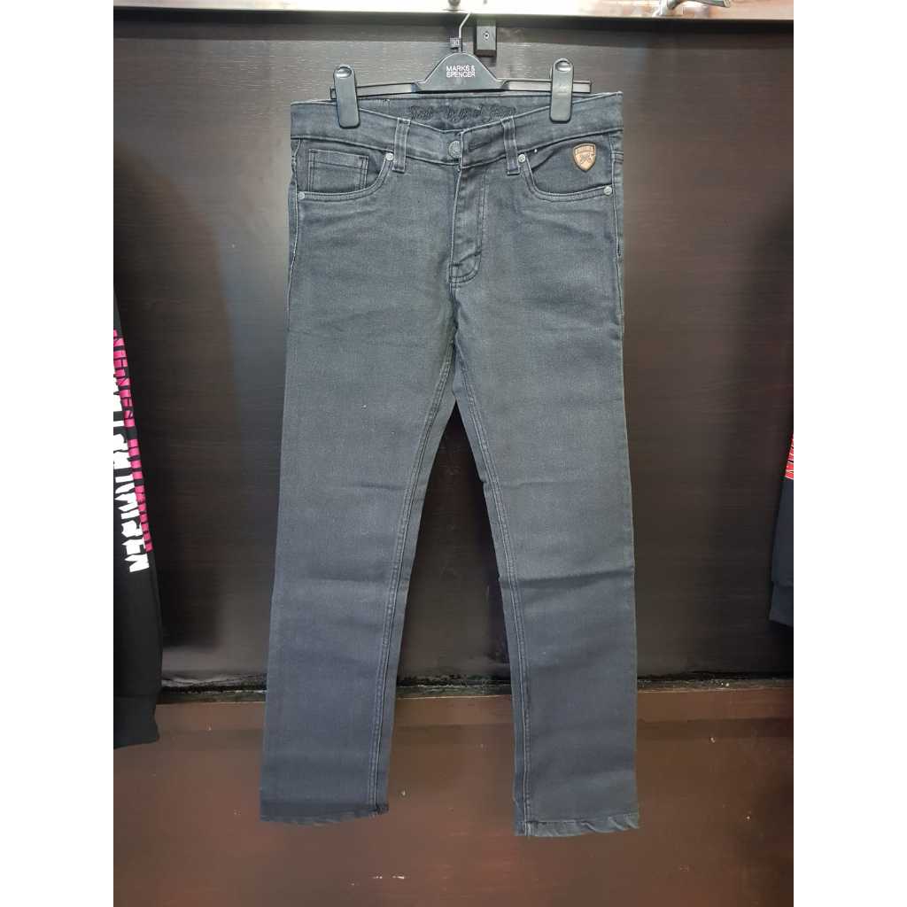 CELANA PANJANG JEANS DENIM SKINNY DARK GREY BRAND SLANK ORIGINAL BAND SLANK