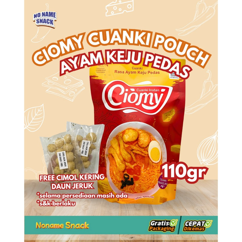 

Ciomy Cuanki Keju Pedas Pouch Cuangki Ciomy Spicy Cheese Halal Non MSG