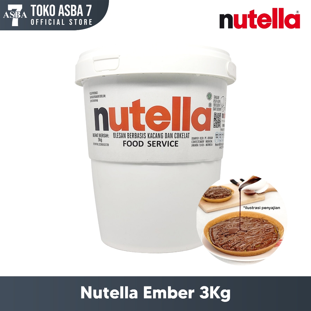 

[oddsolshop] pekanbaru/Nutella Hazelnut Spread with Cocoa 3KG Ferrero Selai Roti Kacang & Cokelat