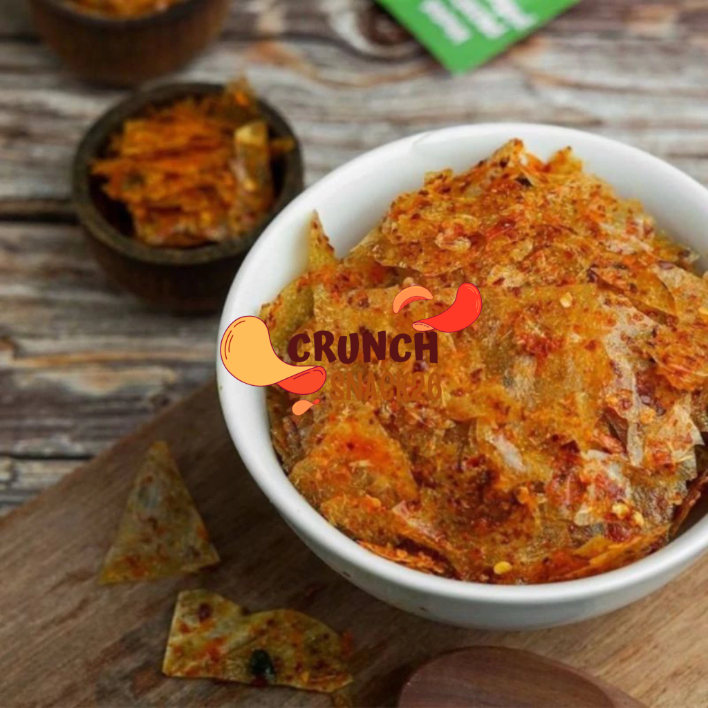 

Keripik Kaca Pedas Daun jeruk / Kripik Kaca Original/ Kripik Kaca Kemasan 200gr - CRUNCHSNACK26