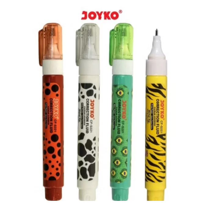 

Tip Ex Cair Joyko Correction Fluid CF-S221 Savanna Motif Hewan (Metal Grip)