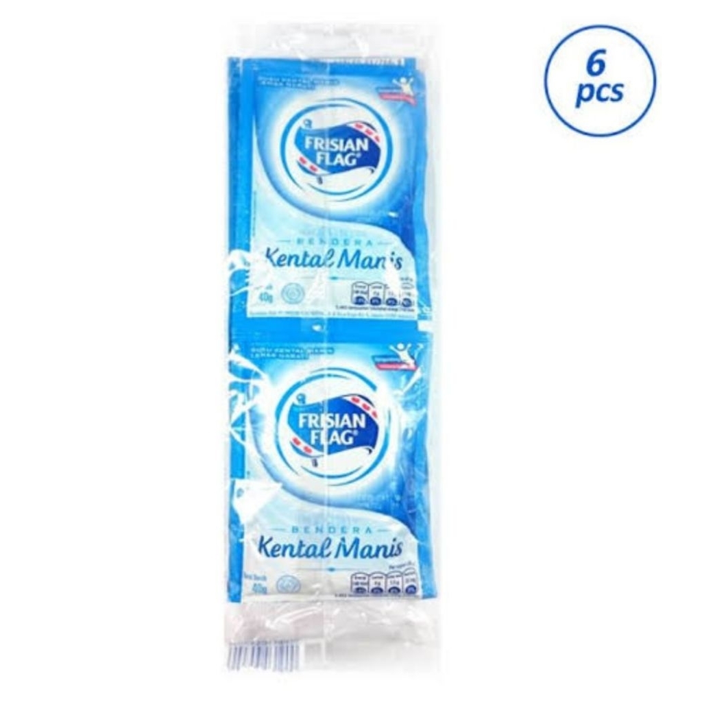 

Susu Kental Manis Frisian Flag Bendera Putih 6 Sachet