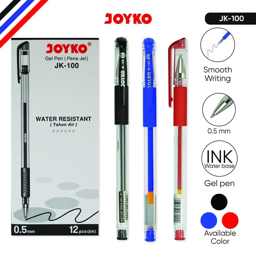 

( ISI 12 PCS ) JOYKO Pulpen Gel 1 Pack Isi 12Pcs JK-100 0.5mm BISA COD