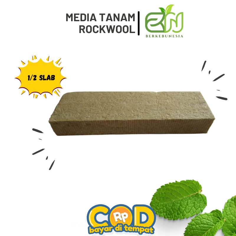 Rockwool Hidroponik 1/2 Slab Media Tanam Hidroponik Rockwool Import Cultilene Grodan
