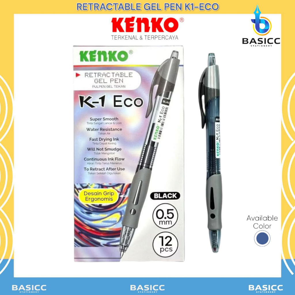 

Kenko Gel Pen Pena Jel Murah 0.5 mm K-1 Eco | @1 Pulpen