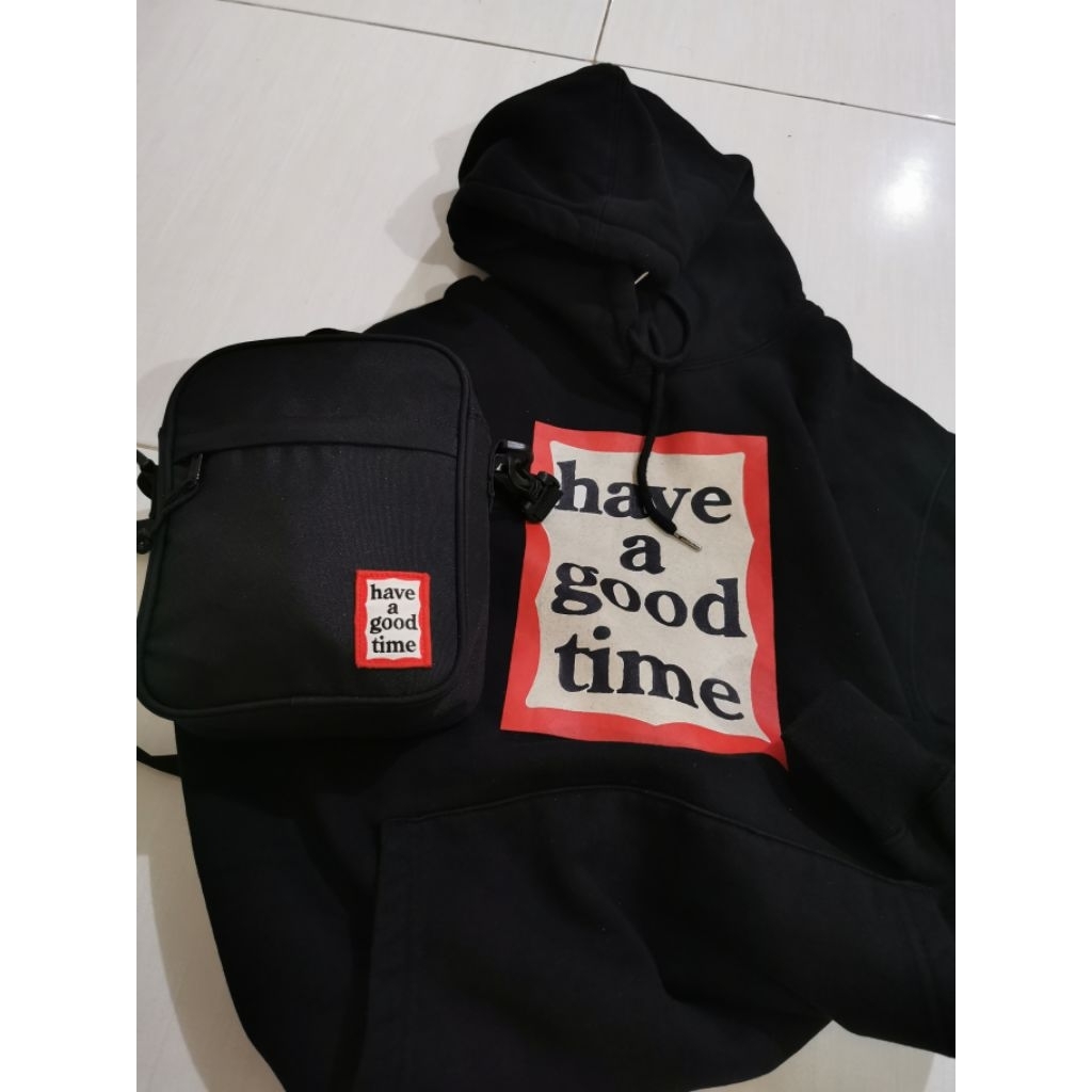 hoodie dan tas have a good time