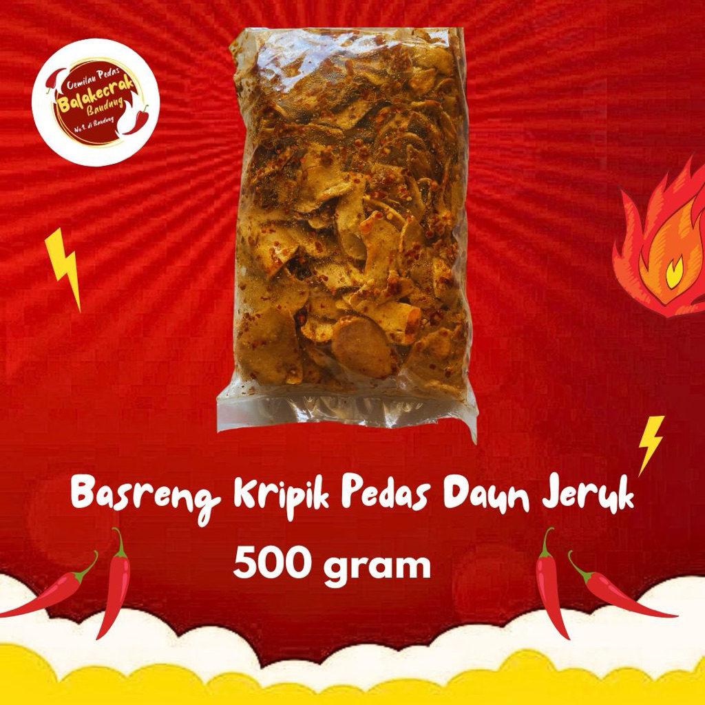 

Basreng Kripik Sebring Pedas Daun jeruk Cikruh