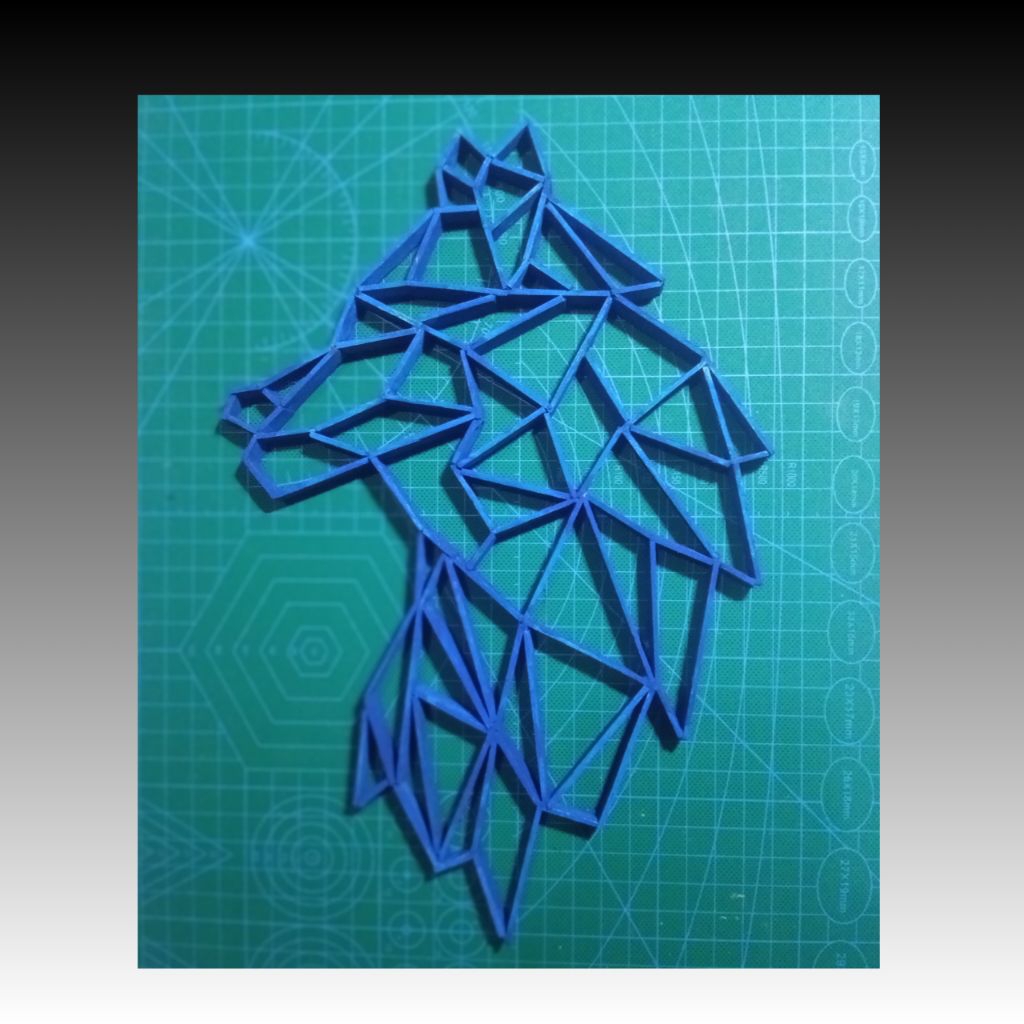 Hiasan Dinding Aestetic Geometris Serigala Model 2
