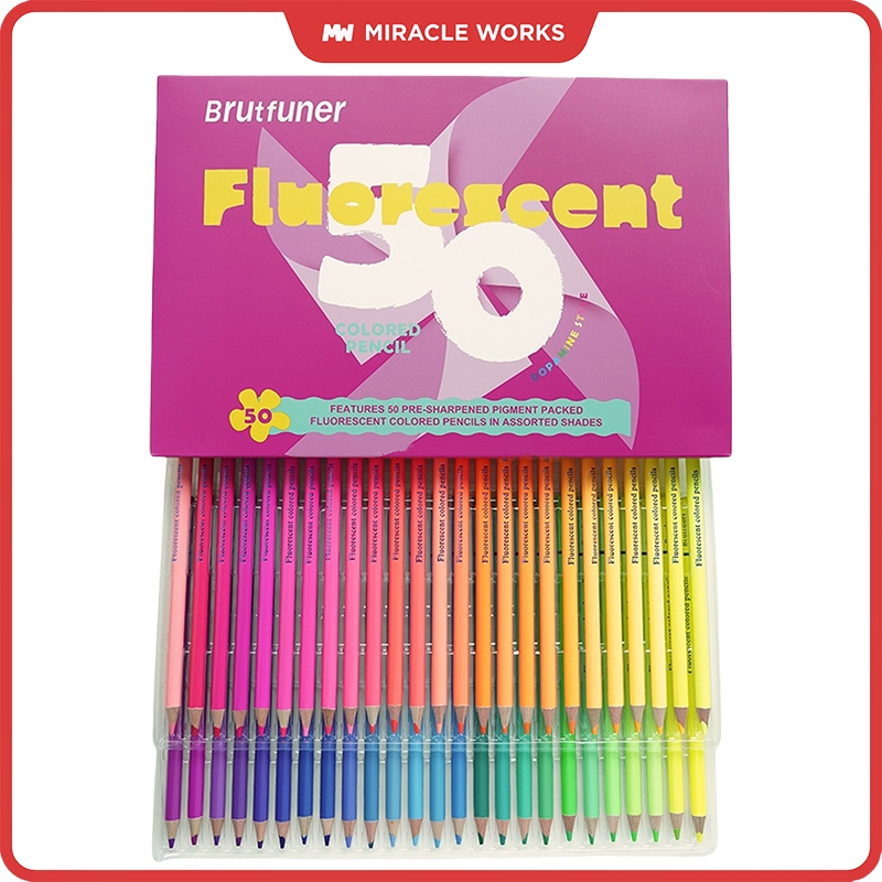 

MW Brutfuner Pensil Warna Oil Pastel Set Pensil Warna Fluoresensi Pensil