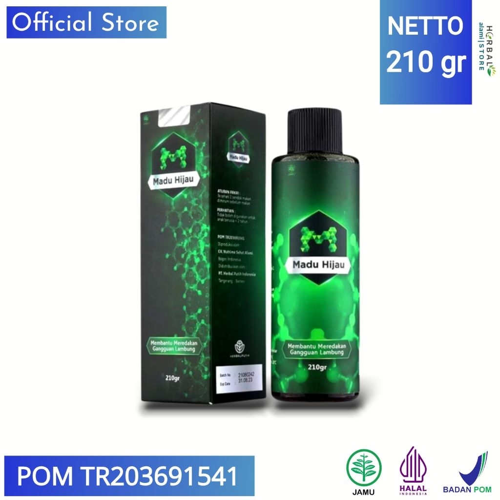 

madu hijau asli 210ml obat lambung kronis - kanker lambung - maag kronis - gerd - mual kembung - nyeri ulu hati - nyeri dada - psikomatis - susah bab - sembelit - vertigo