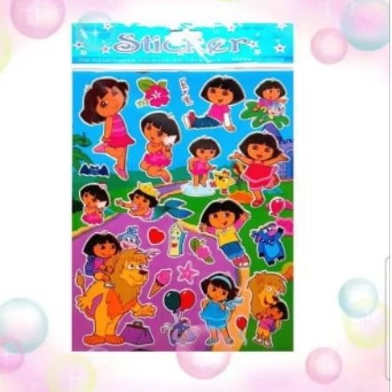 sticker dora / puzzle dora / buku mewarnai dora / poster dora