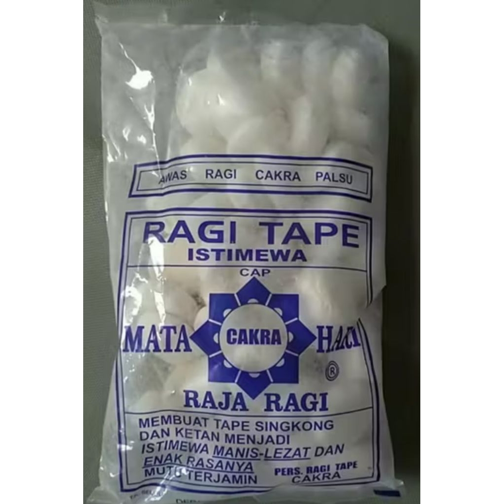 

Ragi Tape Cap Matahari Cakra isi 50 / Ragi Singkong / Ragi Ketan