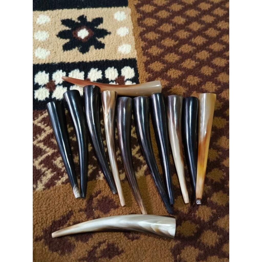 ONCE PIPA dari bahan tanduk kerbau asli model bulat hisapan bulat ukuran 11-12cm warna bisa request 
