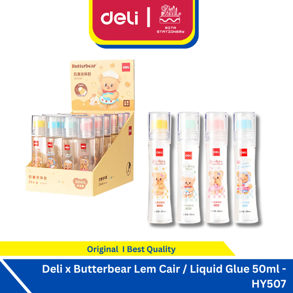 

Deli x Butterbear Lem Cair / Liquid Glue 50ml - HY507 eceran satuan