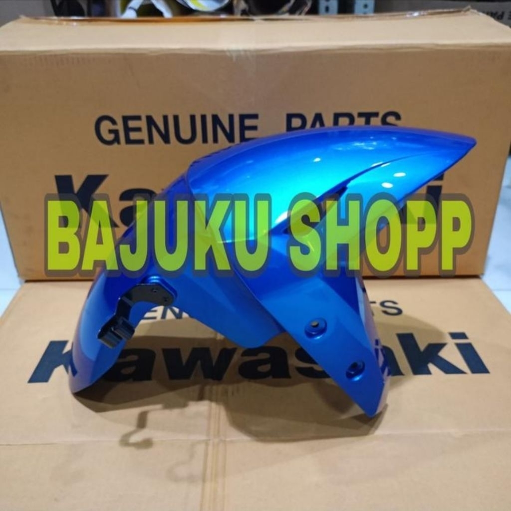 spakbor depan slebor depan kawasaki zx25 zx 25r zx25r biru original