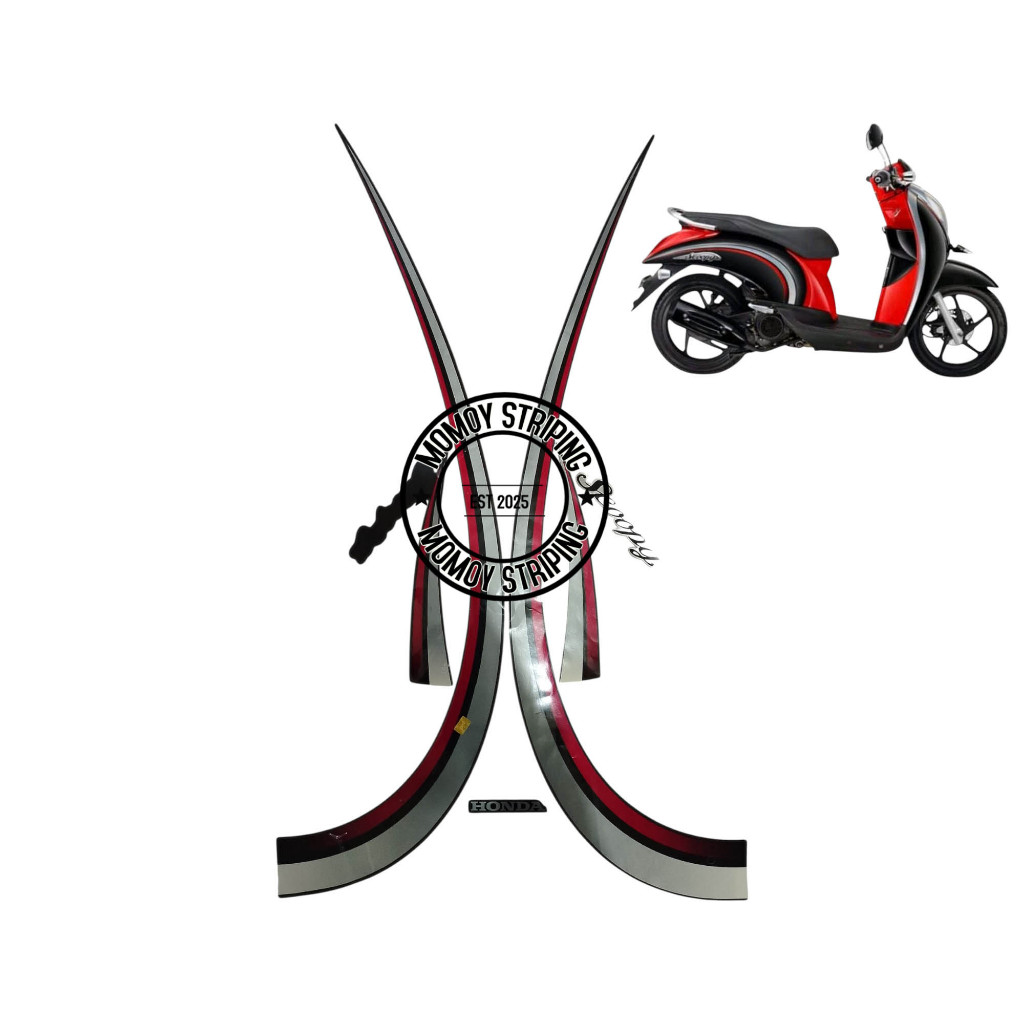 STIKER STRIPING SCOOPY 2012 KARBURATOR