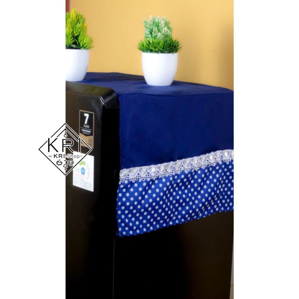 Cover Kulkas / Taplak Kulkas / Cover Kulkas Polkadot / Pelindung Kulkas