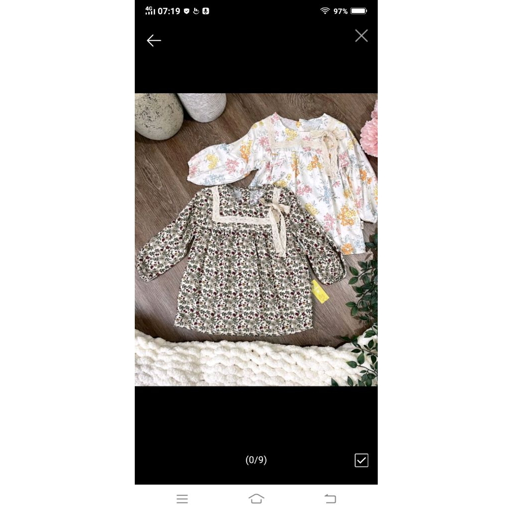 Baju atasan anak perempuan bahan katun jepang