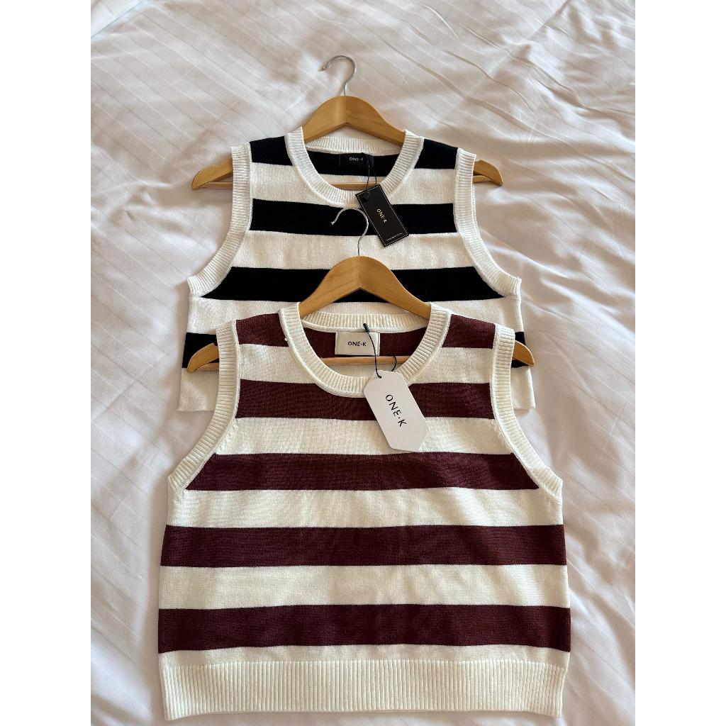 Vest Knit ONE K bangkok murah kekinian - Outer knit tanpa lengan korean style murah - Vest Knit impo
