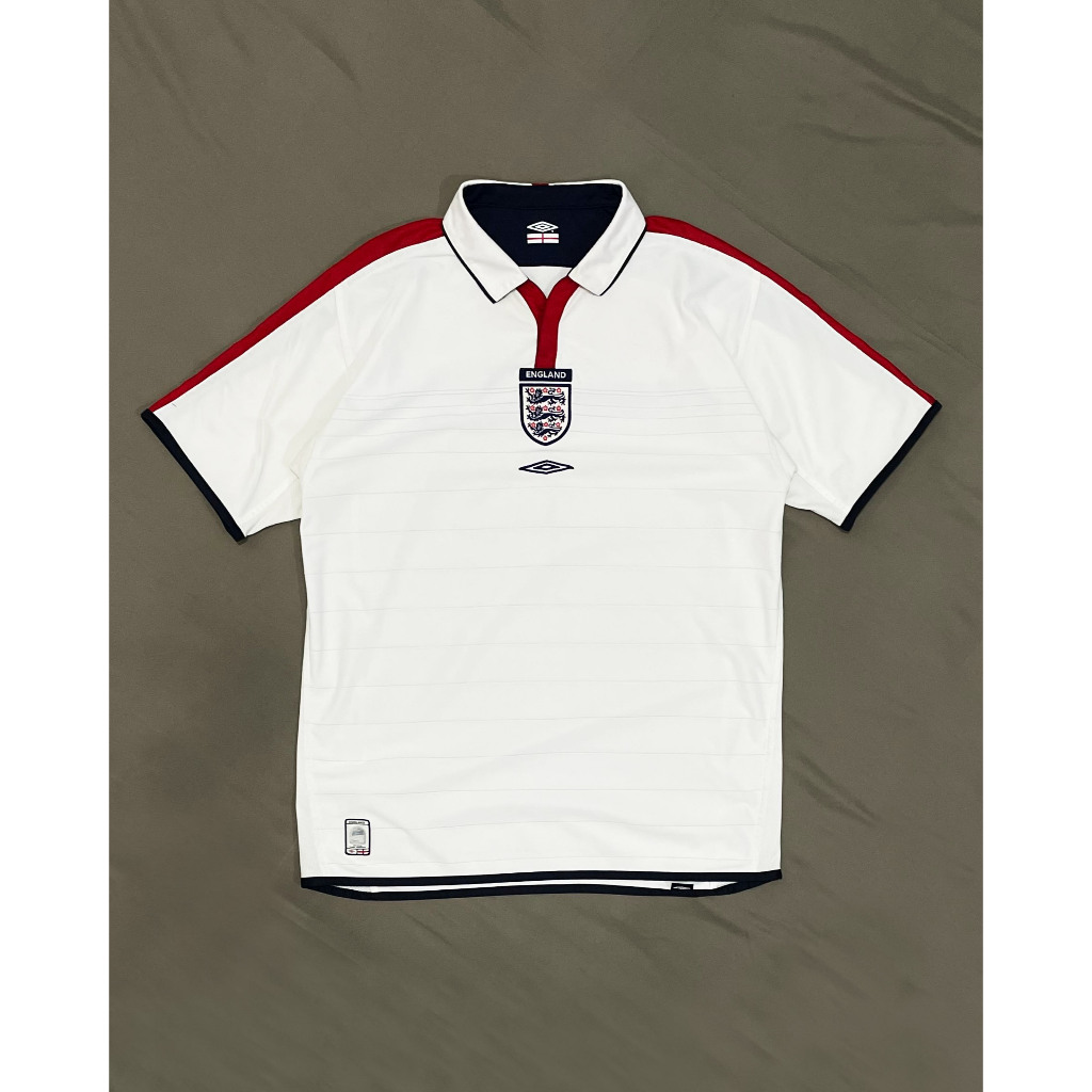 Original Umbro England Home Kit 2003 2004 2005 Jersey Bola Vintage LARGE