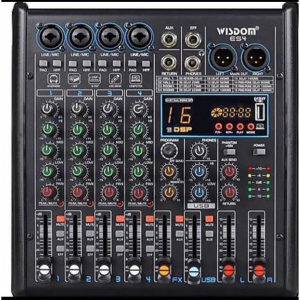 Mixer Wisdom ES4 / ES 4 mixer 4 channel original