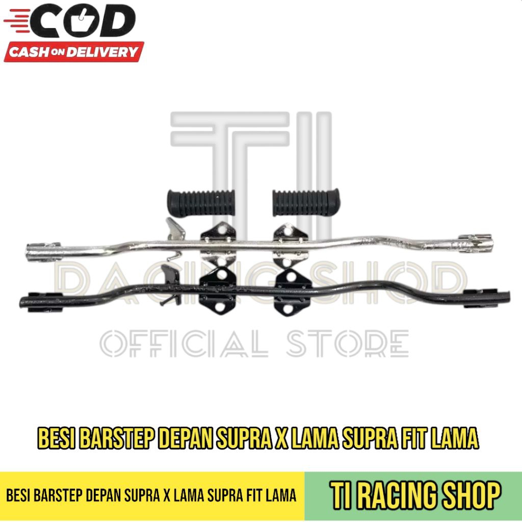 Footstep Depan Supra X Lama Supra Fit Lama Barstep Supra X Lama Supra Fit Lama Hitam dan Silver Chro
