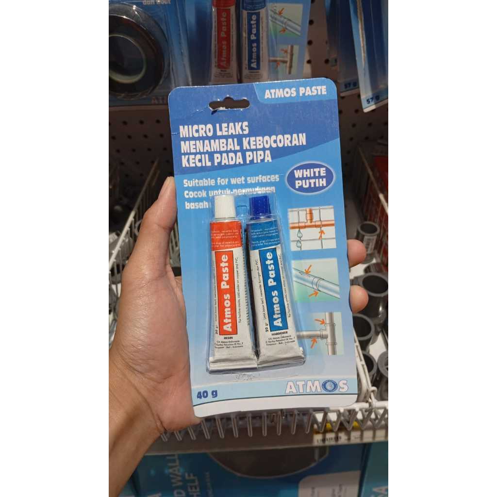Lem Epoxy Paste Leaks Porcelain Repair Epoxy Syringe 28Gr ATMOS