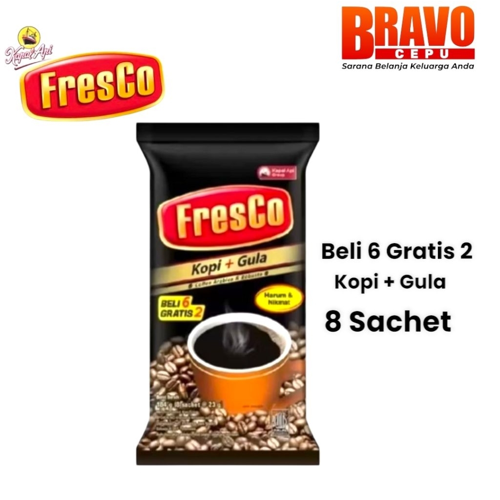 

FRESCO KOPI + GULA 1 BAG 8 SACHET X 23GR