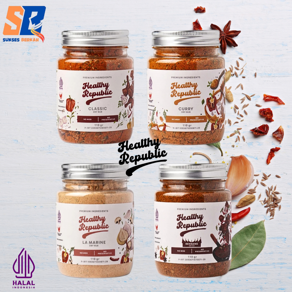 

Healthy Republic Bumbu Marinasi Serba Guna Rendah Kalori Rendah Lemak Spices 110Gram