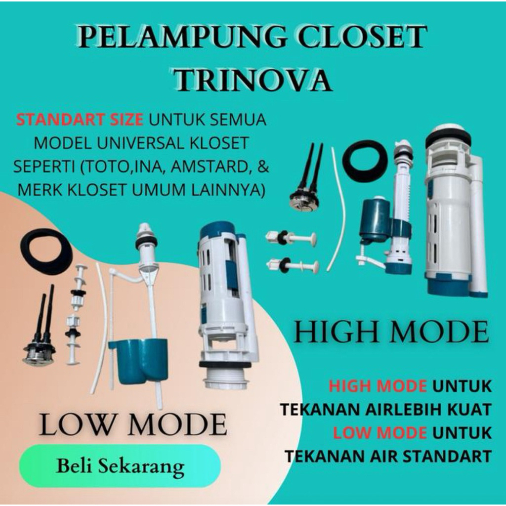 Pelampung Closet duduk Universal model TOTO Standart semua MERK Kloset / Isian dalam Pelampung klose