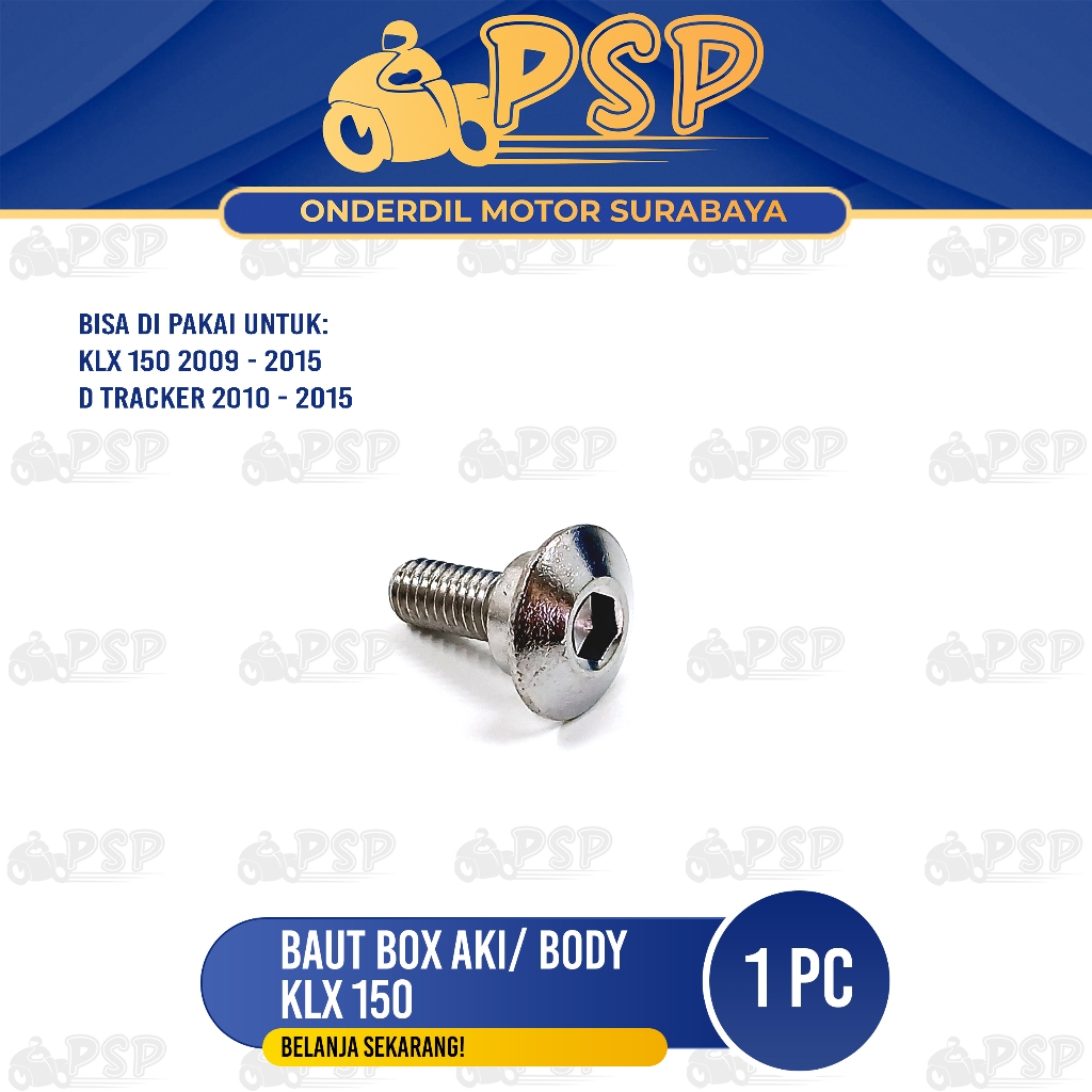 Baut Box Aki KLX 150 (Kunci L) - Baud Kempol Accu Body Bodi Kawasaki D Tracker Klx