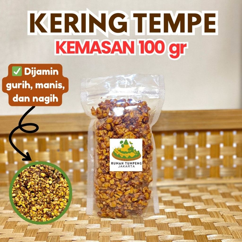 

Kering Tempe Orek Pedas Manis Gurih Lauk Siap Saji Halal Berat 100gr
