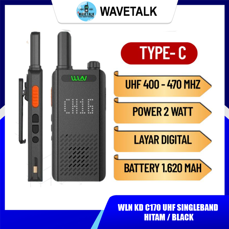 WLn Kd C170 Kd C170 C 170 UHF 400-470 Mhz Walkietalkie Type C Tipis 16 Channel