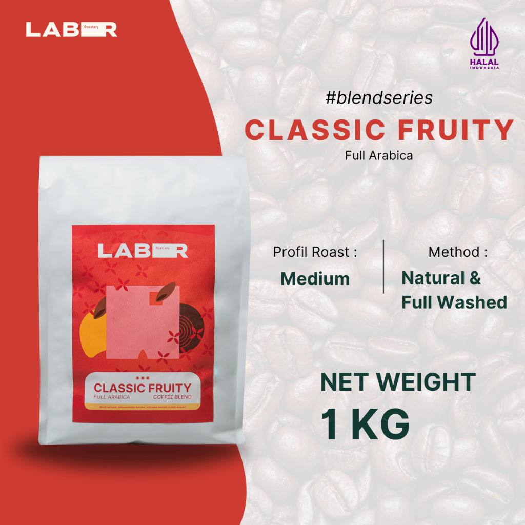 

LABR Classic Fruity Blend Series Full Arabica 200g dan 1kg