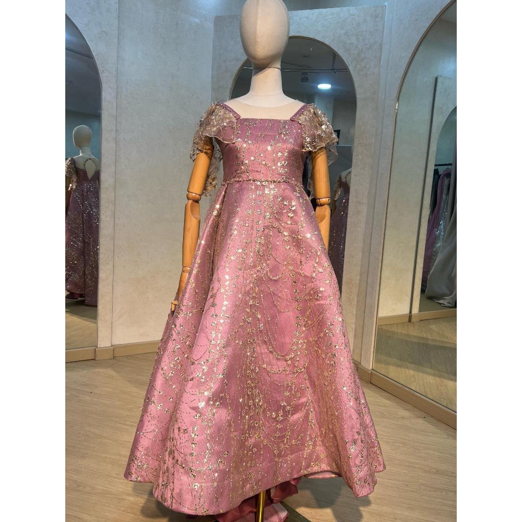 Gown/Gaun Pesta anak-anak/anak kecil Elegan Mewah Dress Wanita Warna Lilac/Pressweet17/Prewedding/Br