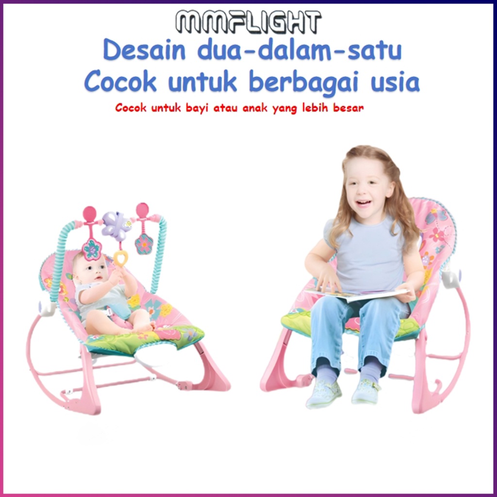 LoonaaStore - Mmflight Ayunan Bayi Duduk Goyang Bouncer Bayi Kursi Goyang Bayi Manual