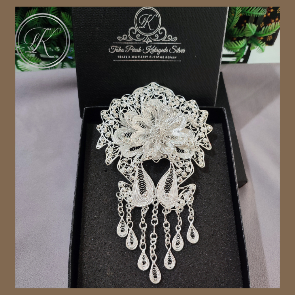 Bros Kebaya Kutu baru Silver Premium Mewah Perak Jogja