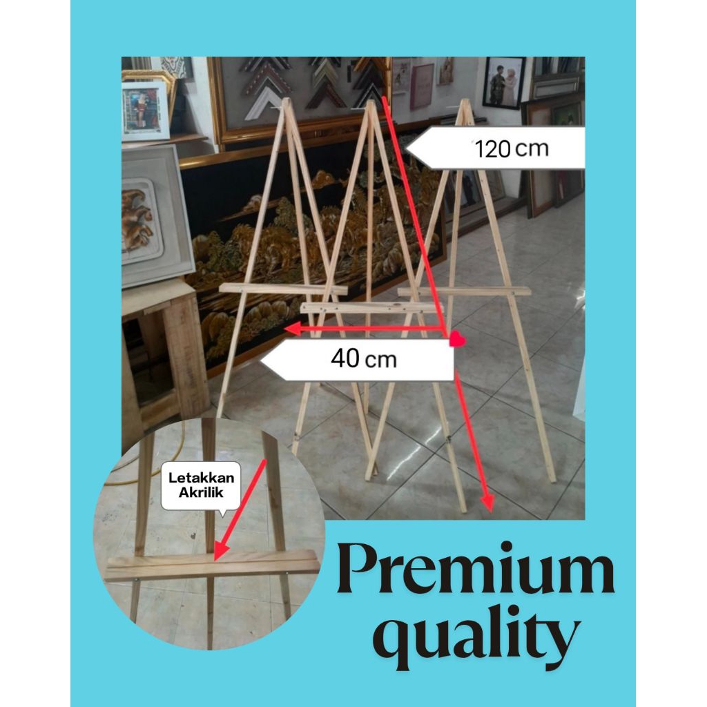 

STAND AKRILIK TRIPOD KAYU 120cm WEDDING EASEL STAND FOTO FRAME KAYU STANDER BINGKAI LUKISAN AKRLIK TRIPOD KAYU STANDER