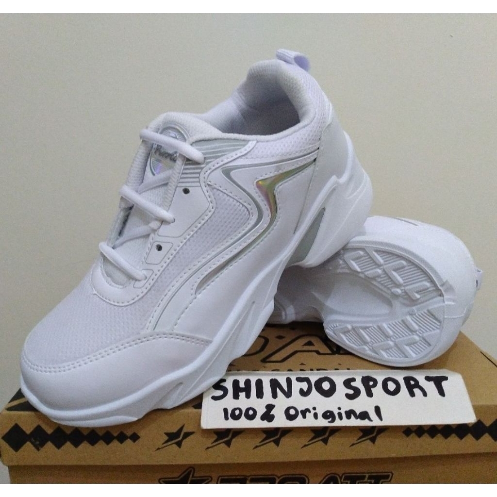 TERPUTIH SEPATU KETS SNEAKERS LARI RUNNING WANITA PRO ATT ORIGINAL WHITE PUTIH ANAK CEWEK PEREMPUAN