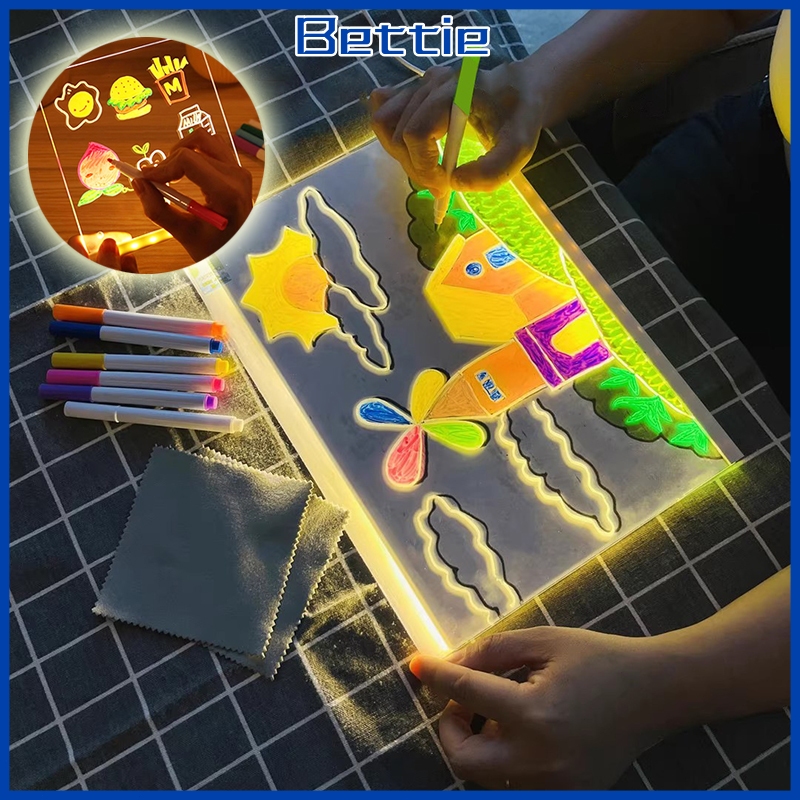 

Papan Tulis Akrilik / Acrylic Note / Papan Tulis Acrylic Led / Transparan Acrylic Lamp Drawing Board