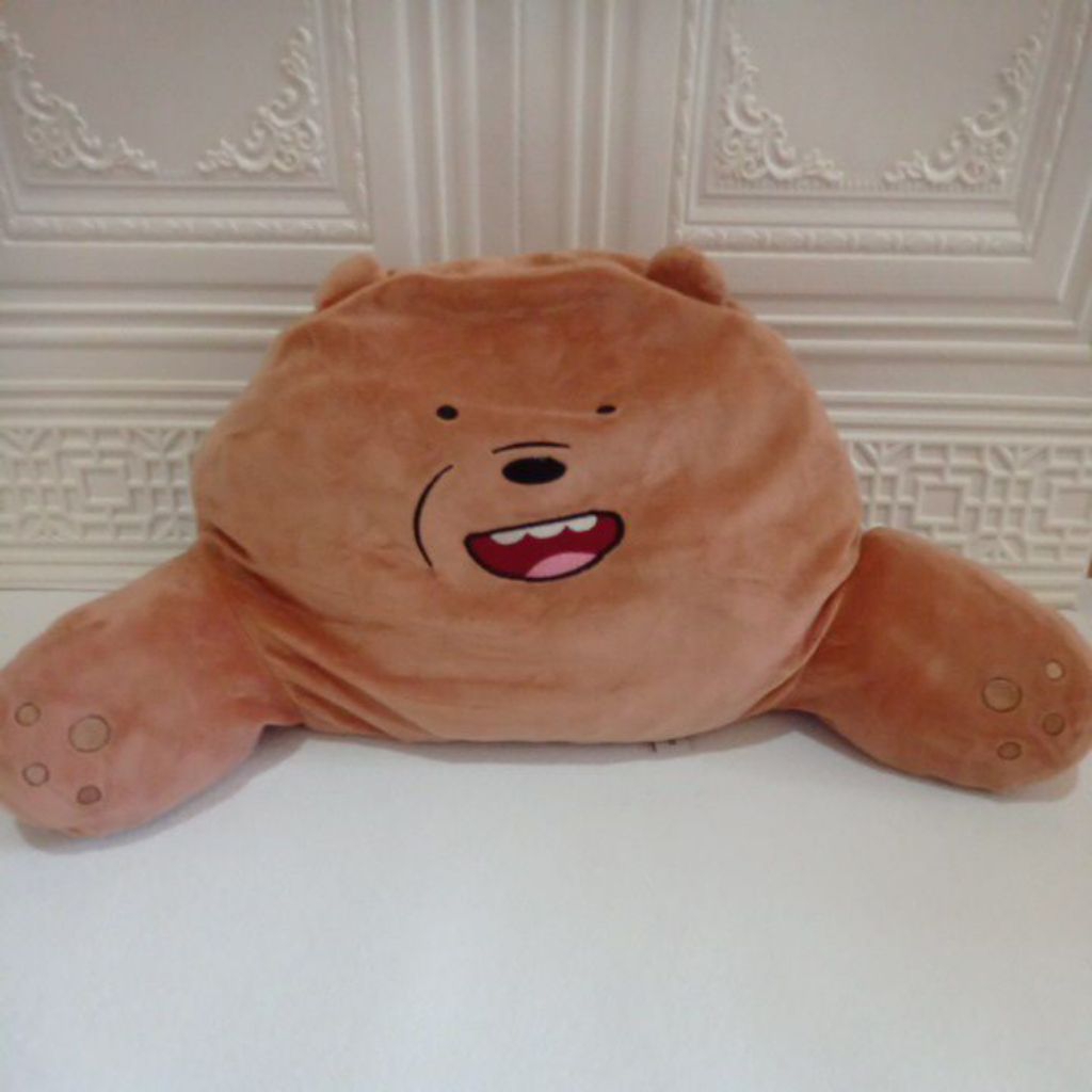 Boneka bantal WBB CN miniso/ bantal punggung/ bantal senderan/ bantal beruang coklat miniso