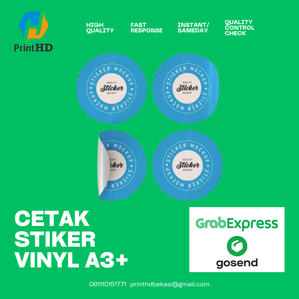 

Cetak Stiker Vinyl A3+ Cutting - Tanpa Cutting, Tanpa Laminasi